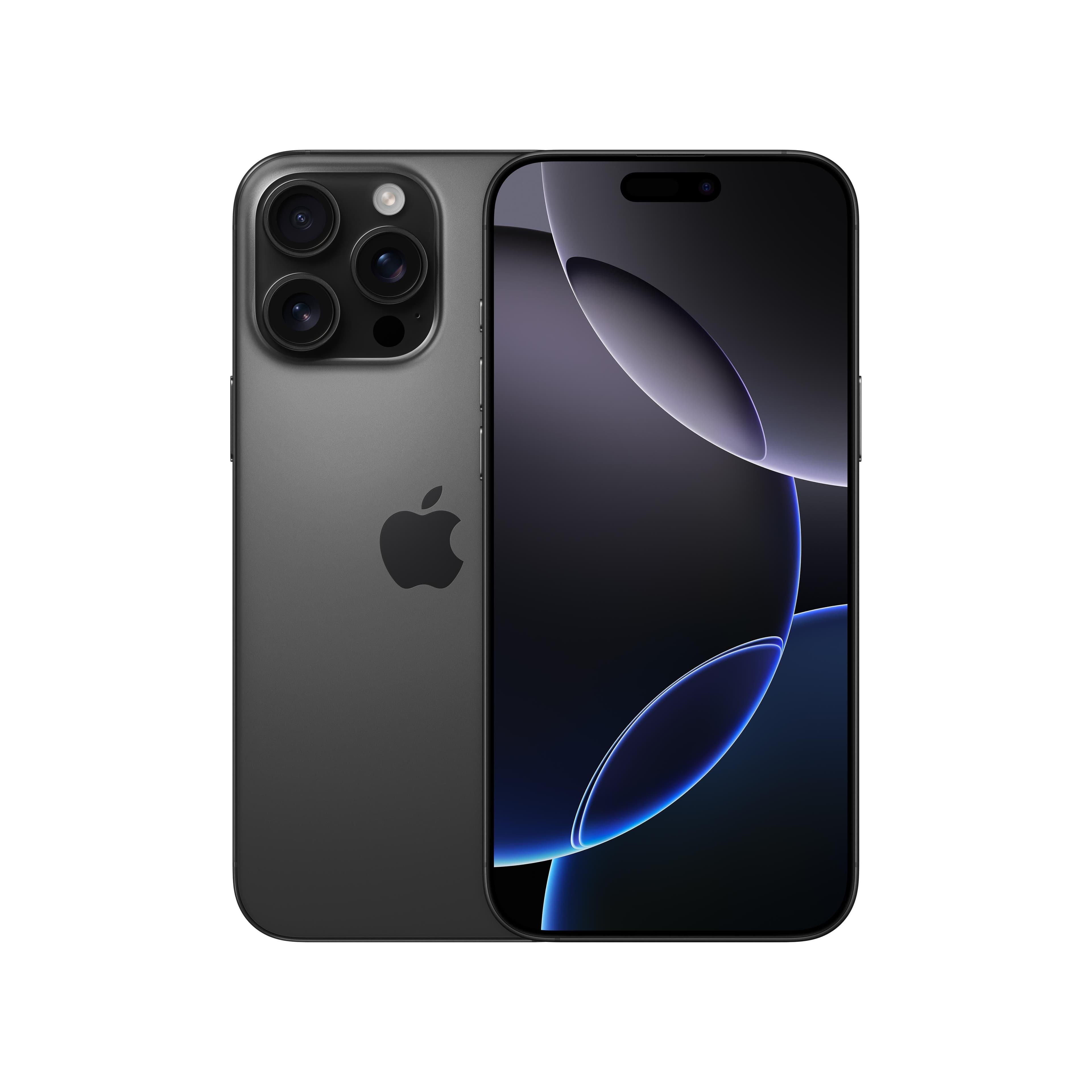 iPhone 16 Pro Max, vista trasera y frontal